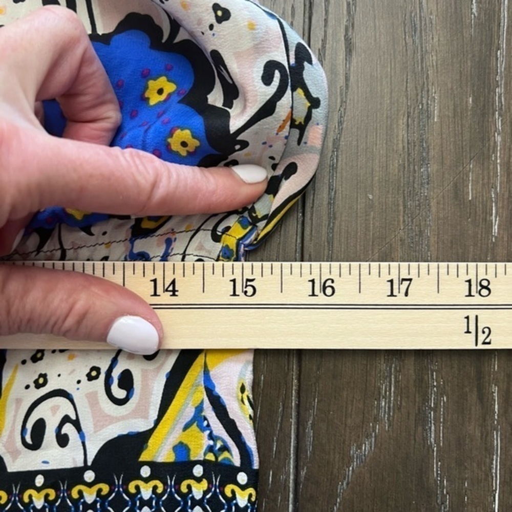 5/48 Saks 5th Avenue Off the Shoulder Mini Dress with Ornamental Designs - Picture 6 of 15